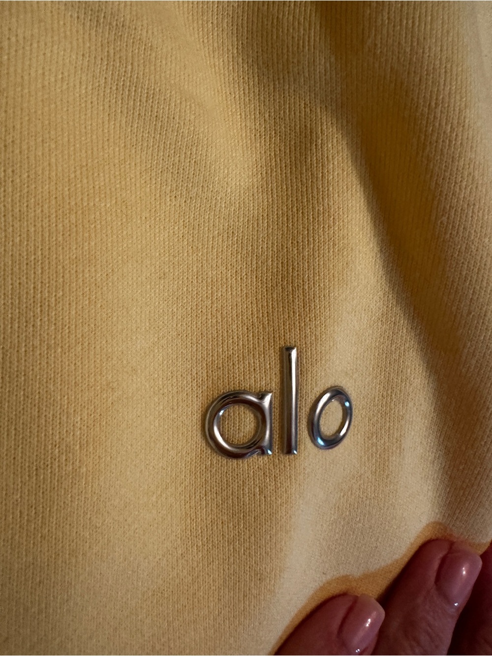 ALO Yoga sunshine Yellow crop Sweatshirt - Picture 3 of 5